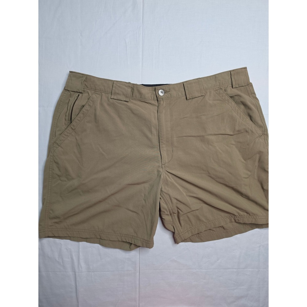 Duluth Trading Co. Shorts Men's 2XL Brown 100% Nylon Flat Front Hiking Outdoor